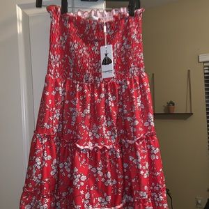 NWT tube top floral dress
